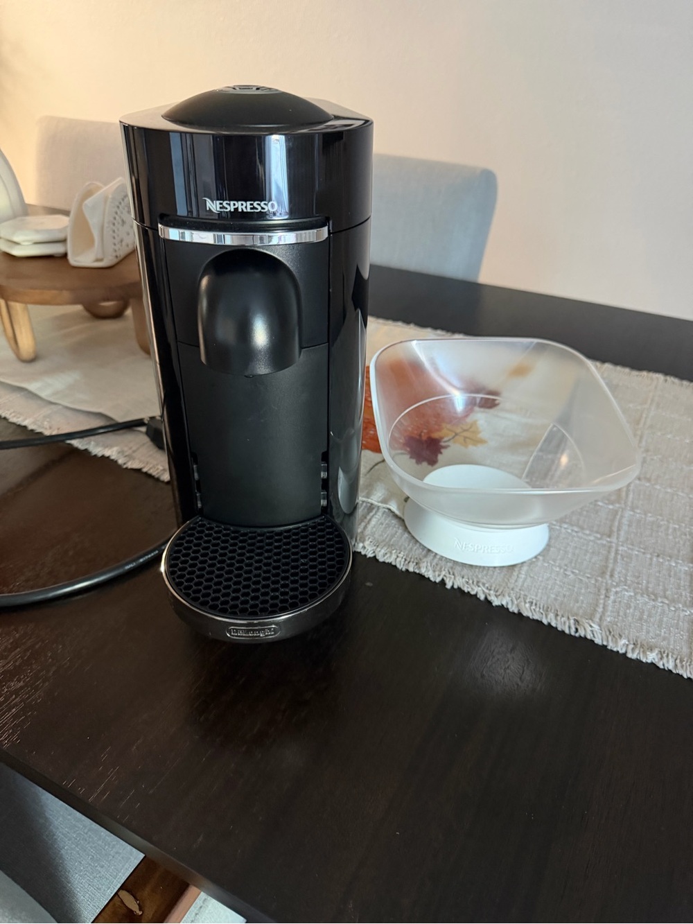 Nespresso Coffee Machine and Coffee pod holder